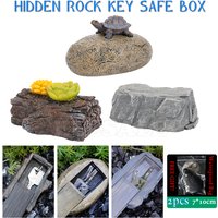Decoration Rock Stone Shape Hidden Storage Compartment Sight Secret Key Safe Box For Home Garden RV Spare Keys Keyfob Safes