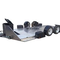 Cars Hauler Small Machine Delivery Hydraulic Lift Racing Car Carrier Folding Tailboard Car Transportation Trailer