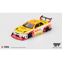 MINIGT 1/64 LB-ER34 Super Silhouette SKYLINE Suppaiman Okinawa MGT01204-CH Cars Alloy Diecast Metal Model Kids Toys Boys