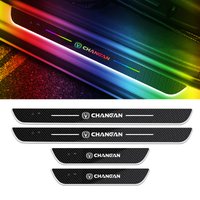 Carbon fiber For CHANGAN CS55 CS75 Plus CS35 CX70 Customized Car Welcome Door illuminated Sill Light Logo LED Car Pedal Lamp