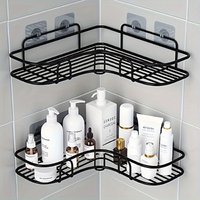 Stainless Steel Storage Shelves Corner Shower Rack Rustproof Wall-mounted Bathroom Storage Rack Shelf Wall Mounted Corner Shelf