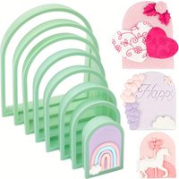 8-piece Arched Cookie Cutter Set - Fondant Mold Geometric Shapes For Bread Baking And Kitchen Use