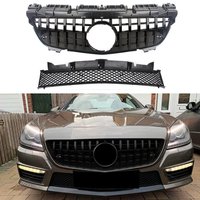 Front Racing Kidney Grill Billet Bumper Upper Radiator For Mercedes-Benz SLK-Class R172 SLK200 SLK350 2011 2012 2013 2014 2015