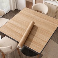 1pc Pvc Oil-proof Marble Wood Grain Stickers Self-adhesive Wallpaper for Kitchen Countertop Cabinet Desktop Cabinet Wall Sticker