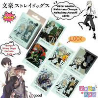Bungo Stray Dogs dazai osamu Nakahara Chuuya Nakajima Atsushi secondary animation peripheral small card creative cartoon card