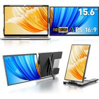 Dopesplay 15,6 Zoll tragbarer Monitor FHD 1080P IPS Zweiter Bildschirm Erweiterungsbildschirm Plug&Play für PC Laptops MAC Arbeits- und Reisemonitore 13-17