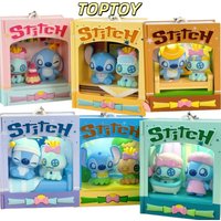 New Genuine Toptoy Stitch Companion Diary Blind Box Stitch Keychain Cute Ornament Children'S Day Gift For Girls Collectible Toy