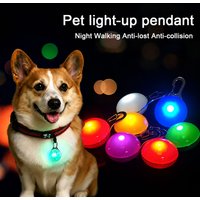 Rechargeable USB LED Dog Collar Pendant Pet Luminous Flash Light for Puppy Leash Accessory Decoration Dog Necklace