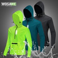 AliExpress WOSAWE Cycling Windbreaker Gravel Men Hooded Jacket Mountain Bike MTB Road Bike Coat Packable Racing Bicycle Windshield Jackets