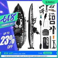 Spatium Fishing Kayak Boat Pedal Power System Orientation System Foot Pedal Fishing Boat, 11'*48"*6",Carrying Capacity 660 LBS