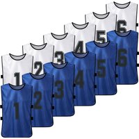 12PCS Adults Youth Soccer Pinnies 2 Colors Quick Drying Football Team Jerseys Sports Scrimmage Soccer Team Training Number Vest