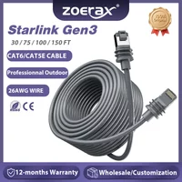 ZOERAX Starlink Gen 3 Ethernet Cable , CAT5e/CAT6 U/FTP 26AWG OFC 1000/1200Mbps, 30-150ft Shielded Wire for Starlink Router