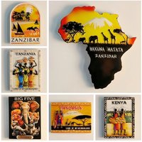 Africa Fridge Magnets Tanzania Travelling Souvenirs Kenya Zanzibar Kilimanjaro Refrigerator Stickers Home Decor Wedding Gifts