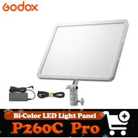 Godox P260C Pro Bi-color LED Panel Light 2800K-6500K 45W High Brightness Lightweight Fill Lighting for Vlogging Brodcast