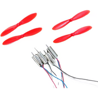 4pcs DIY DC 3.7V 50000RPM 716 Hollow Cup Coreless High-speed Motor with 4 x 55MM Propeller Cw CCW for DIY Micro FPV Quadcopter