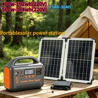 400W-500W Portable Power Station Solar Generator 220V 192Wh-384Wh LiFePO4 Solar Power Bank Suitable for Camping Emergency Energy