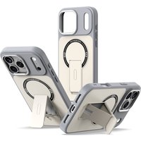 Luxury Matte Plain For Magsafe Folding Magnetic Stand Phone Case For iPhone 17 16 15 14 13 Pro Max Wireless Charging Back Cover