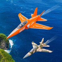 FMSRC RC Airplane 90mm Super Scorpion Camo Orange 6S 8S Sport Ducted Fan EDF Jet High Speed Model Hobby Plane Aircraft Avion PNP