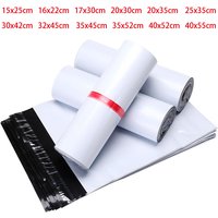 50Pcs Shipping Envelope Bags Grey White Color Plastic Express Envelope Storage Bags Mailing Bags Self Adhesive Seal Courier Bags