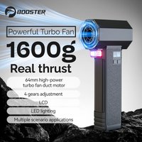 Handheld Turbo Fan Powerful Air Blower With LED Lighting Jetdry 64MM Brushless Durable High-Speed 4000mA 1600G Thrust