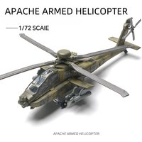 1:72 AH-64 Apache Attack Helicopter Model Creative Military Series Building Blocks Decor Assembled Toys For Boys Christmas Gifts