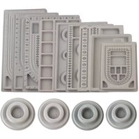 1PC Grau Beflockte Perle Bord Armband Halskette Perlen Organizer Fach Perlen Zubehör Mess Werkzeug Für Schmuck Machen