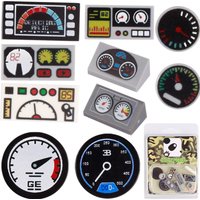 MOC Dashboard Printed Tiles City Car Accessories Building Blocks Mini Tachometer Speedometer Compatible Bricks DIY Toys Boys