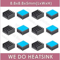 WE DO HEATSINK 8.8x8.8x5mm Without or With Thermal Pad Black Blue Anodized / Silver Aluminum Heatsink for A4988 3D Printer