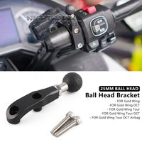 25mm Ball Head Handlebar Expansion Bracket For Honda Gold Wing GL1800 Tour DCT F6B 2018-2025 Motorcycle GPS Mobile Phone Holder