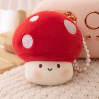 10cm Cute Mushroom Pendants Soft Stuffed Toys Keychain Colorful Mushroom Backpack Hangings Best Gifts For Boys Girls Favors
