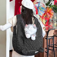 Dog Carrier Waterproof Pet Dog Backpack Cross Strap Wear Resistant Cat Carrying Bag Ergonomic Nylon Pet Transport Bag Street