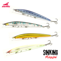 FISHANT Slow Sinking Minnow Lure - Ultra Long Cast Artificial Bait for Topmouth Culter, Elopichthys Bambusa & Bass Fishing