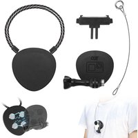 Magnetic Neck Mount for Panoramic Cameras Strong Magnets Anti Lost Strap Adjustable Lanyard Hands Free Wear Multi Angle Shooting