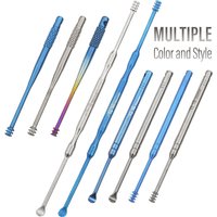 TiTo Ear Wax Pickers Titanium Earpick Sticks Earwax Remover Curette Ear Pick Cleaning Ear Cleanser Spoon Health Care Earpick