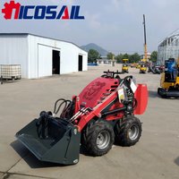 Cheap EPA engine orchard soil cover and farm maintenance agricultural wheel skid loader with bucket
