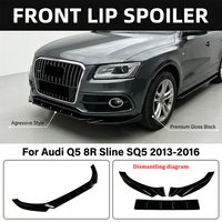 For Audi Q5 8R Sline SQ5 2013-2016 Car Front Bumper Lip Splitter Diffuser Body Kit Exterior Modification Body Parts
