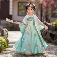 Girls Dresses Children's Clothing Kids Clothes Fairy Dance Wear Cosplay Costumes Ethnic Style Hanfu Vintage Party Stage Summer