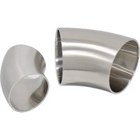 1.5 thick51mm 63mm 76mm OD Sanitary Butt Weld 45 Degree Elbow Bend Pipe 304 stainless steel car exhaust pipe muffler welded pipe