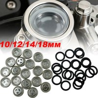 Motorcycle 10/12/14/18mm Master Cylinder Brake Pump Oil Window Mirror Sight Glass Gasket for Honda KTM Kawasaki BWM Yamaha T700