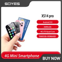 SOYES XS14 Pro 4G Mini Smartfon Android 9.0 3GB+64GB 2600mAh Rozpoznawanie Twarzy 3.0 Calowy Mały Telefon Komórkowy WhatsApp Google Phone