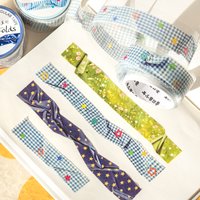 20mm*200cm Vintage Flower Star Gird Folds Landscape Washi Tape Creative DIY Journal Material Collage Scrapbooking Stationery