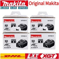 Genuine Makita 18V 6.0Ah battery with charger set for Makita 18V power tool DDF487 DTW700 GBA404 DHR183Z .