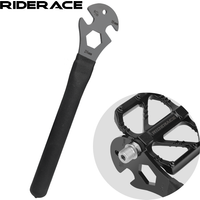 Bicycle Pedal Wrench Tool 9"16 15/24mm Sturdy Durable Stainless Steel MTB Road Bike Pedal Spanner Install Remover Repair Tool