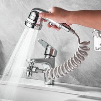 Universal Basin Faucet Diverter Valve with Shower Head Bathroom Kitchen Tap Adapter Splitter Set Water Diversion Shower Set