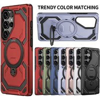 Magnetic Sagsafe Armor Case For Samsung S26 S25 S24 S23 Plus Ultra FE Edge A56 A55 A36 A35 A26 A25 A16 A15 A06 Wireless Charging