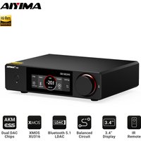 AIYIMA D20 HiFi DAC Dekoder AK4493SEQ ES9039Q2M XMOS XU316 USB DSD512 Bluetooth 5.1 LDAC RCA XLR Konwerter Audio Miernik VU