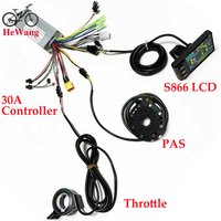 AliExpress NONE 24V 36V 48V 500W-1000W 30A Sine Wave Brushless Motor Controller with S866 LCD Display and PAS and throttle for E-Scooter E-bike