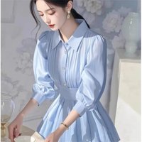 2025 Spring Summer Shirt Women New Temperament Coat Female Five-Point Sleeve Top French High-Quality Beautiful The Waist Blouse