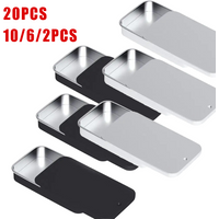 Metal Rectangular Empty Mini Tin Box Rust-proof Storage Organizer Mini Tin Box Tinplate Push Candy Pill Cases with Push Lid