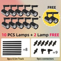LED Track Light Spot Rail Set Led Track Lighting 12W 20W 30W 40W Rails lamp Ceiling Spotlight For Kitchen Store Living Room Home